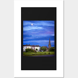 The Moon Rising Over Silloth Posters and Art